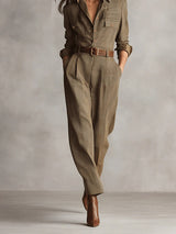 Zoë | Tuta Elegante in Tweed a Quadri