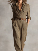 Zoë | Tuta Elegante in Tweed a Quadri