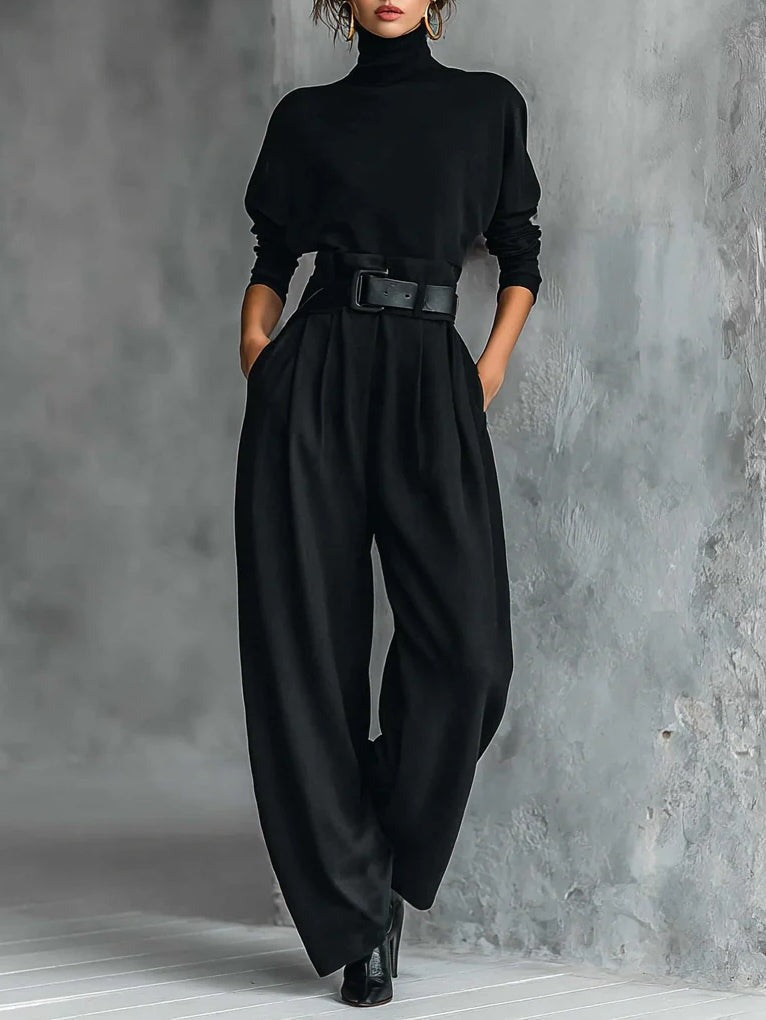 JULIET | Set Collo Alto e Pantaloni Dritti da Donna