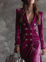 Vivienne | Blazer in Velluto Lussuoso con Bottoni