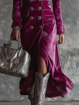 Vivienne | Blazer in Velluto Lussuoso con Bottoni