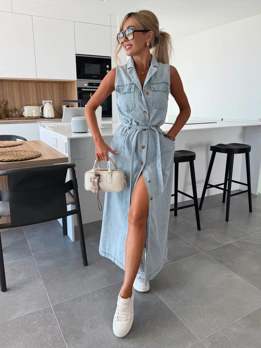 Isabelle | Abito Maxi di Denim da donna