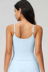 Nexus - Completo Top a Spalline e Pantaloni Corti a Gamba Larga per Donna