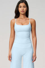 Nexus - Completo Top a Spalline e Pantaloni Corti a Gamba Larga per Donna