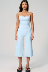 Nexus - Completo Top a Spalline e Pantaloni Corti a Gamba Larga per Donna