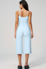 Nexus - Completo Top a Spalline e Pantaloni Corti a Gamba Larga per Donna
