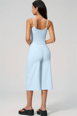 Nexus - Completo Top a Spalline e Pantaloni Corti a Gamba Larga per Donna