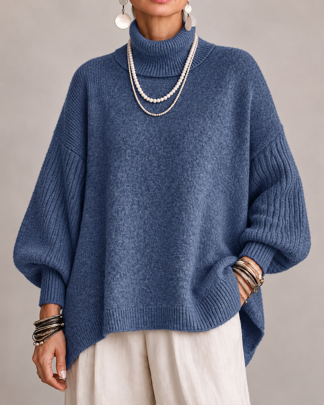 Kathleen | Maglione Elegante a Collo Alto per Donna