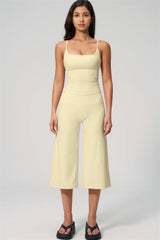 Nexus - Completo Top a Spalline e Pantaloni Corti a Gamba Larga per Donna