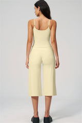 Nexus - Completo Top a Spalline e Pantaloni Corti a Gamba Larga per Donna