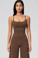 Nexus - Completo Top a Spalline e Pantaloni Corti a Gamba Larga per Donna