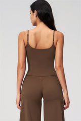 Nexus - Completo Top a Spalline e Pantaloni Corti a Gamba Larga per Donna
