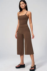Nexus - Completo Top a Spalline e Pantaloni Corti a Gamba Larga per Donna