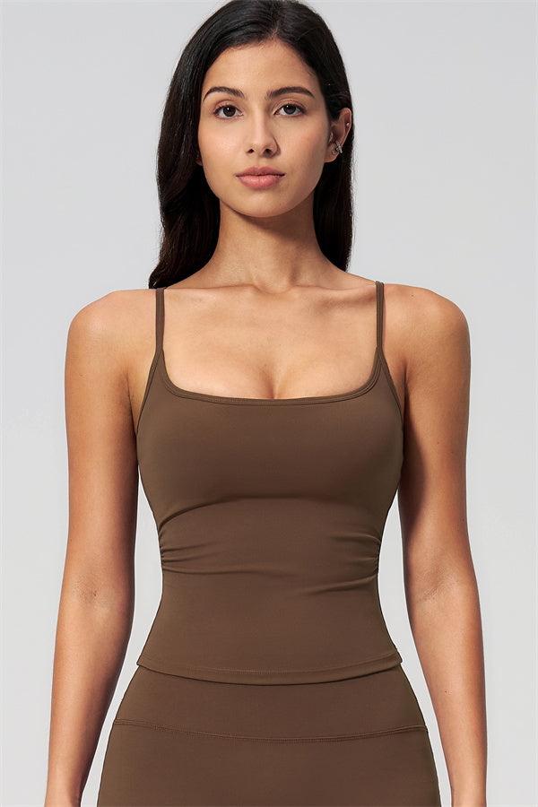 Nexus - Completo Top a Spalline e Pantaloni Corti a Gamba Larga per Donna