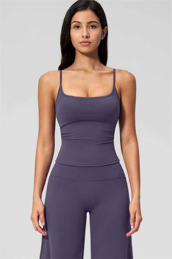 Nexus - Completo Top a Spalline e Pantaloni Corti a Gamba Larga per Donna