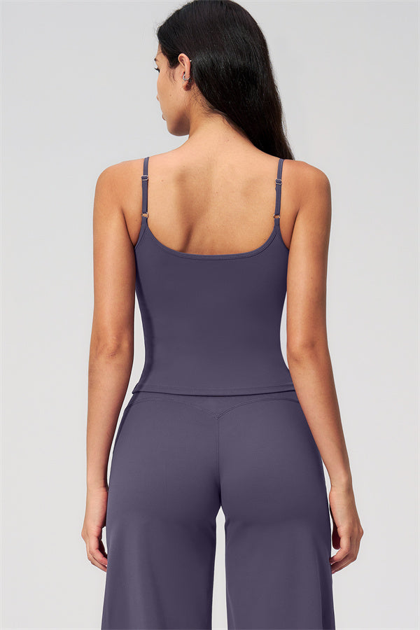 Nexus - Completo Top a Spalline e Pantaloni Corti a Gamba Larga per Donna