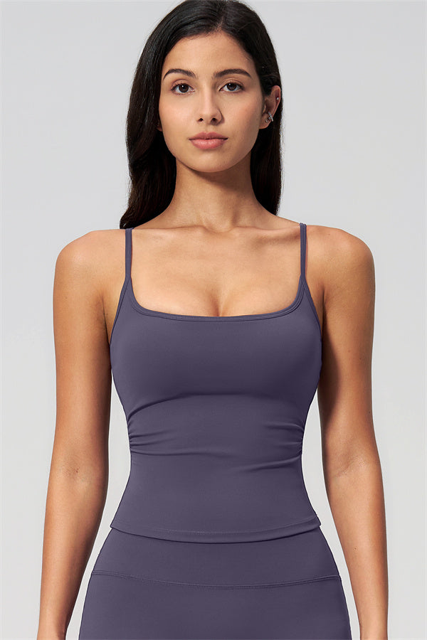 Nexus - Completo Top a Spalline e Pantaloni Corti a Gamba Larga per Donna