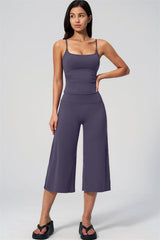 Nexus - Completo Top a Spalline e Pantaloni Corti a Gamba Larga per Donna