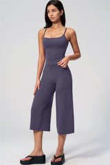 Nexus - Completo Top a Spalline e Pantaloni Corti a Gamba Larga per Donna