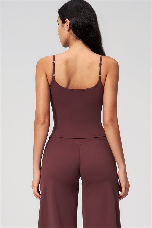 Nexus - Completo Top a Spalline e Pantaloni Corti a Gamba Larga per Donna
