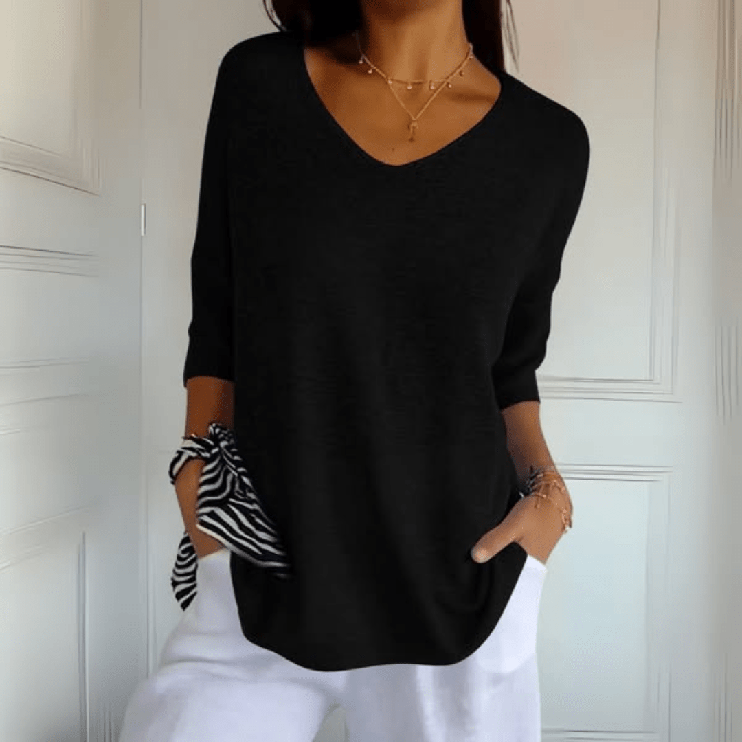 Anna | Top di maglia con scollo a V