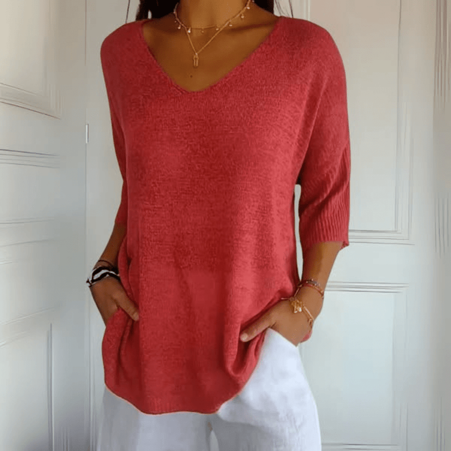 Anna | Top di maglia con scollo a V