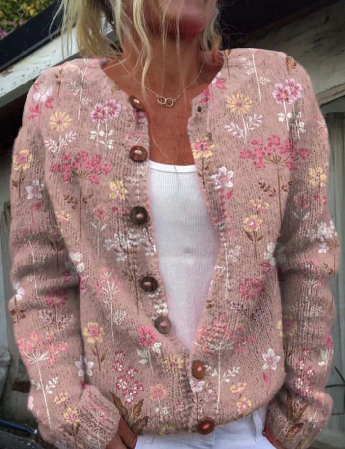 Hebe | Cardigan elegante con stampa Floreale