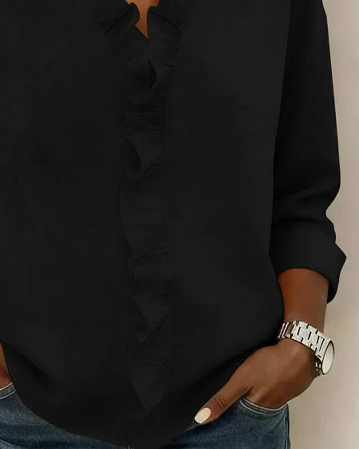 Indie · Blusa di Mulher con volantes e scollo a V