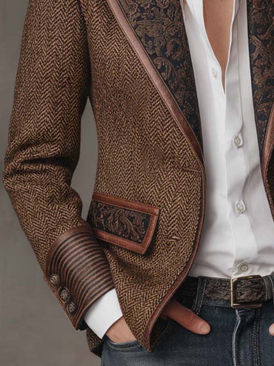 Gisèle | Blazer con Applicazioni di Chevron Stampato per Donna