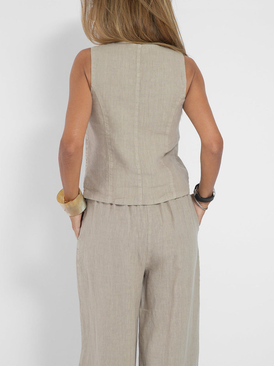 Ella | Set di pantaloni larghi con gilet (quasi esaurito)