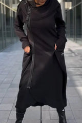 MANA™ | Felpa con Cappuccio Lunga con Zip in Tessuti Leggeri e Traspiranti da Donna
