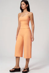 Nexus - Completo Top a Spalline e Pantaloni Corti a Gamba Larga per Donna