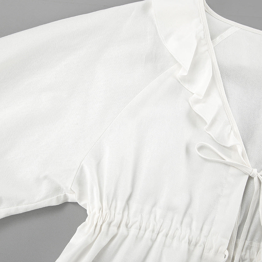 Set di blusa con babados Alexa, laço e shorts