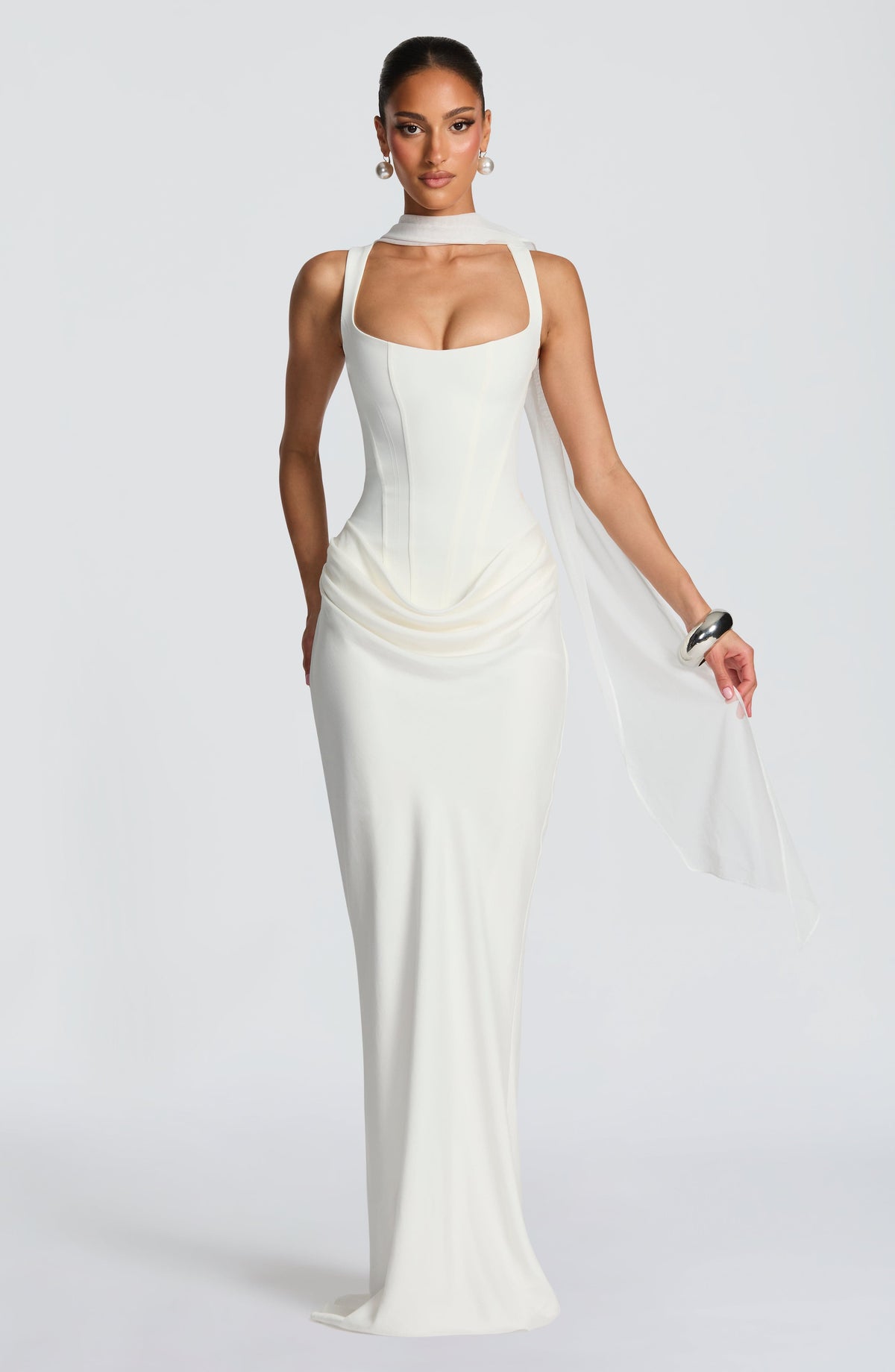Leonor ❘ Abito maxi con scollo quadrado