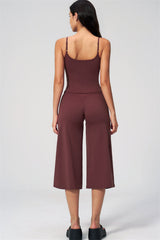 Nexus - Completo Top a Spalline e Pantaloni Corti a Gamba Larga per Donna