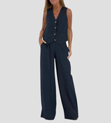 Ella | Set di pantaloni larghi con gilet (quasi esaurito)