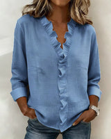 Indie · Blusa di Mulher con volantes e scollo a V