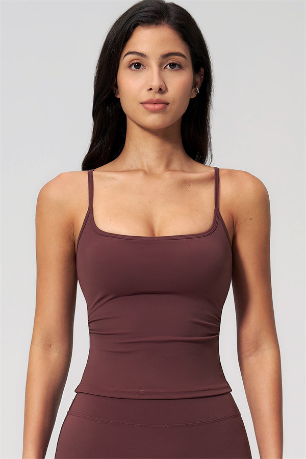 Nexus - Completo Top a Spalline e Pantaloni Corti a Gamba Larga per Donna