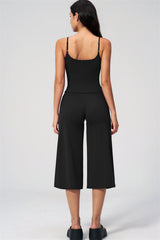 Nexus - Completo Top a Spalline e Pantaloni Corti a Gamba Larga per Donna