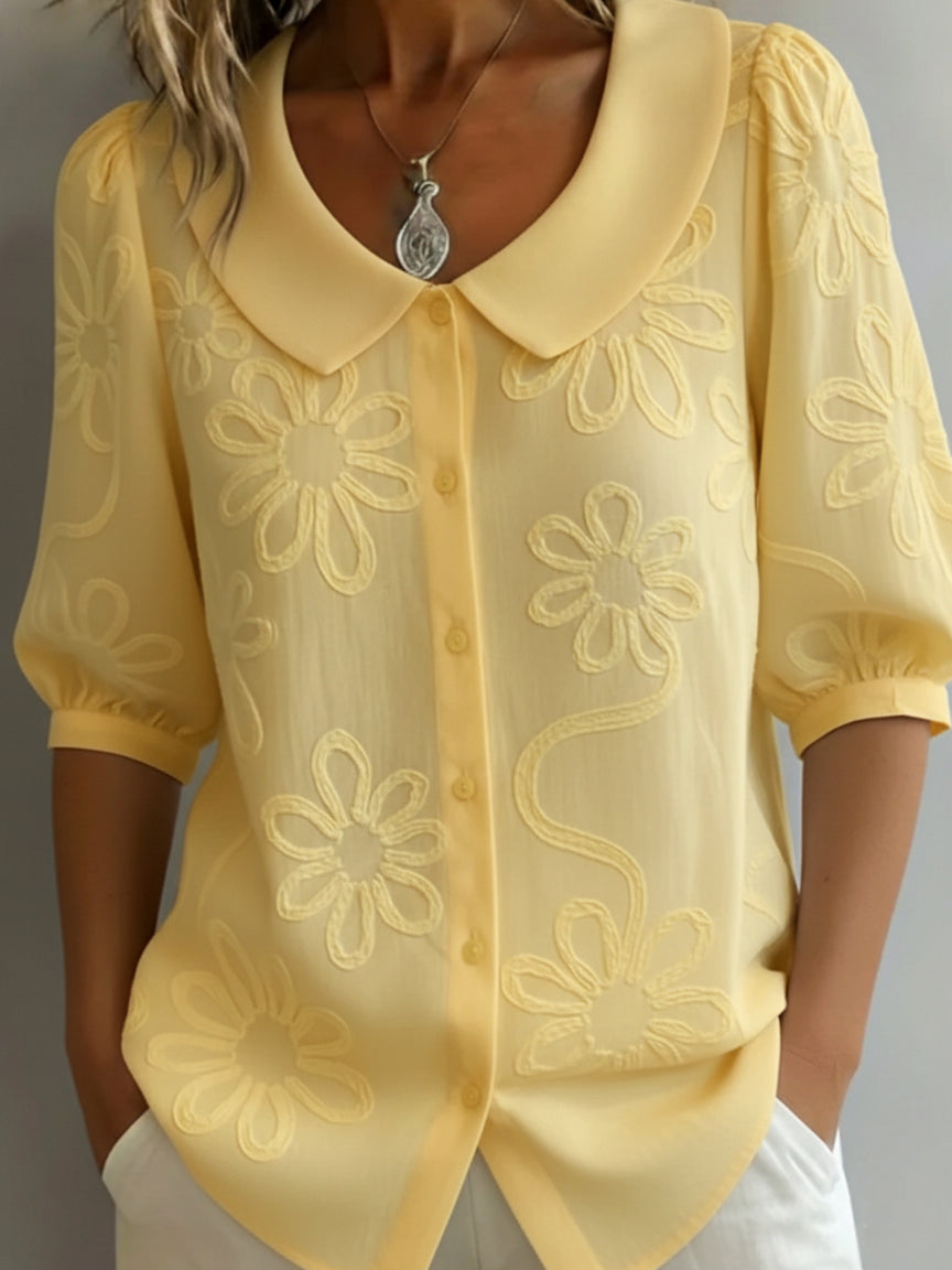 Aurélie — Blusa leve Floreale elegância natural da donna