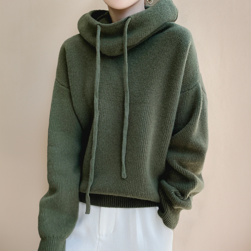Le Cloe - Maglione di lã merino con collo alto