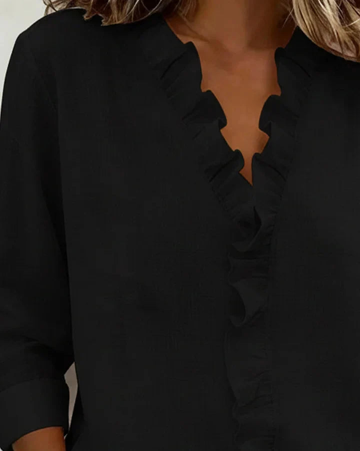 Indie · Blusa di Mulher con volantes e scollo a V