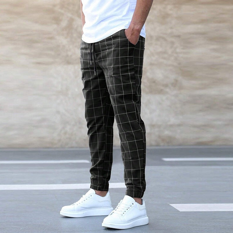 COLOMBO | PANTALONE JOGGER A QUADRI DA UOMO