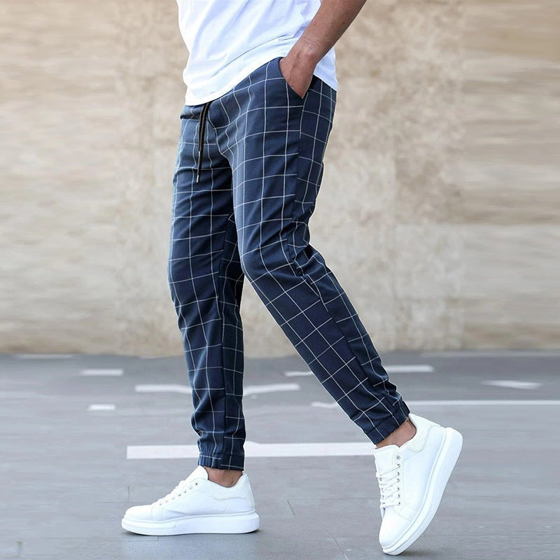 COLOMBO | PANTALONE JOGGER A QUADRI DA UOMO