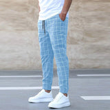COLOMBO | PANTALONE JOGGER A QUADRI DA UOMO