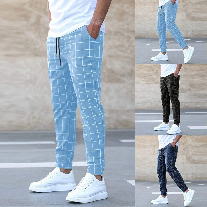 COLOMBO | PANTALONE JOGGER A QUADRI DA UOMO