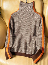Malou™ | Maglione di collo alto con listras contrastantes marcantes