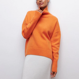 Amélie - Maglione oversize in cotone con colletto risvoltato