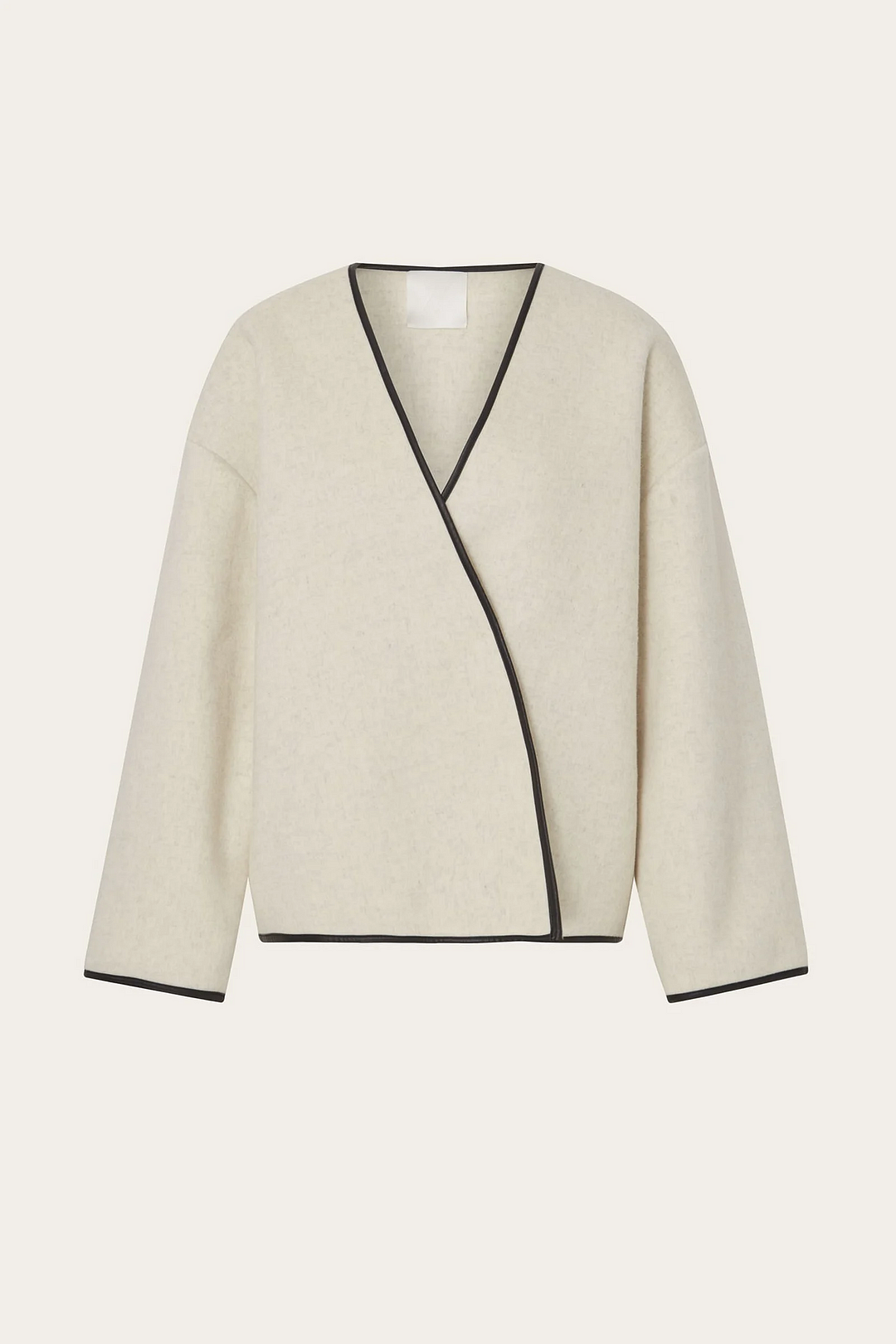 Isabella - Cappotto corto in stile minimalista francese con sciarpa