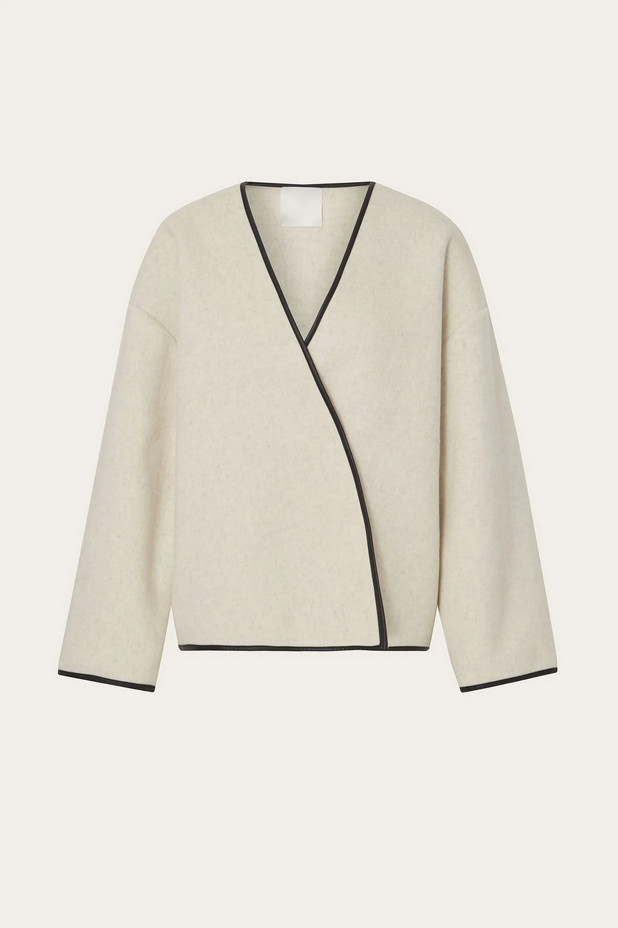 Isabella - Cappotto corto in stile minimalista francese con sciarpa